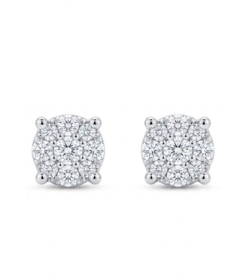 Orecchini Donna Oro Donna in Oro bianco Diamante 0.11 Ct DKOL2207 - DKOL2207